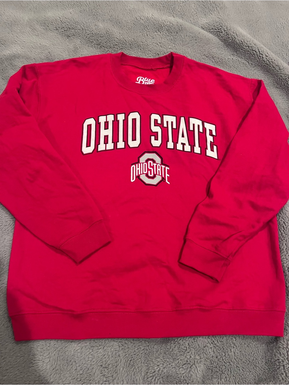 Blue 84 Ohio State Buckeyes Red Crewneck Sweatshirt Pullover Size M